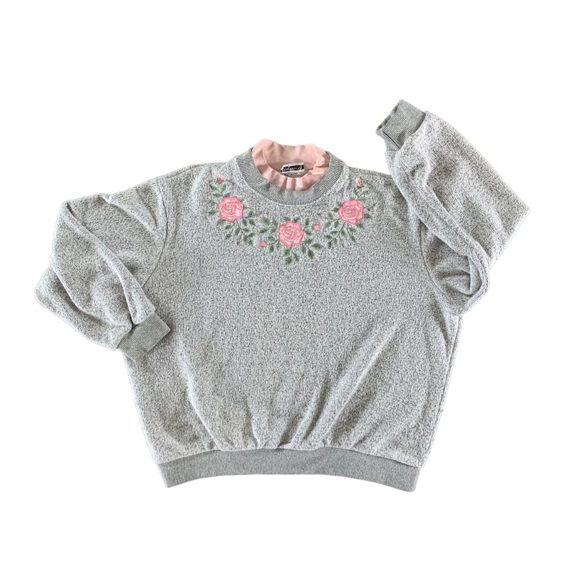 Vintage 1990s Rose Sweatshirt size Large