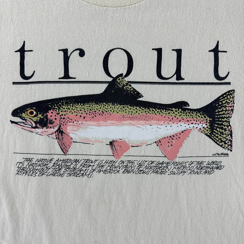 Vintage 1988 Trout T-shirt size Medium