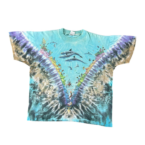 Vintage 1990s Liquid Blue Dolphin T-shirt size XL