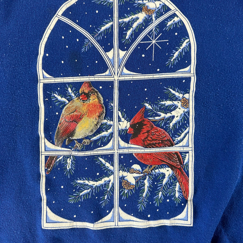 Vintage 1990s Birds in the Window Sweatshirt size Large