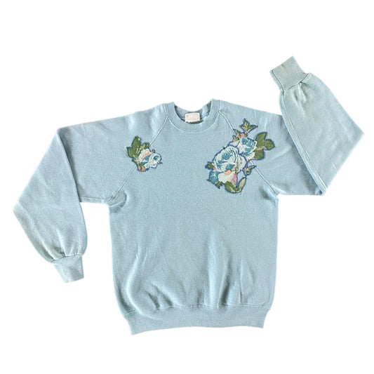 Vintage 1990s Flower Sweatshirt size Medium