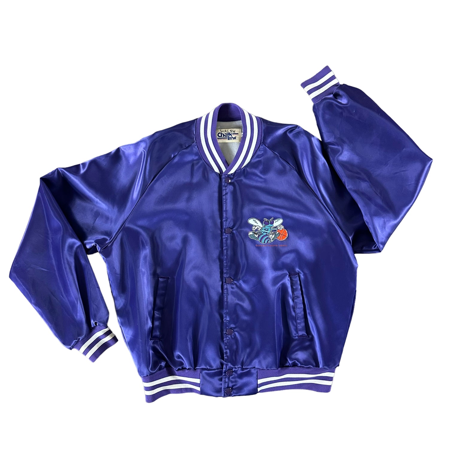 Vintage 1980s Charlotte Hornets Jacket size XL