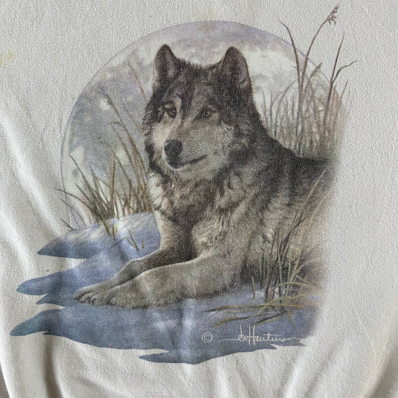 Vintage 1990s Wolf Sweatshirt size Large