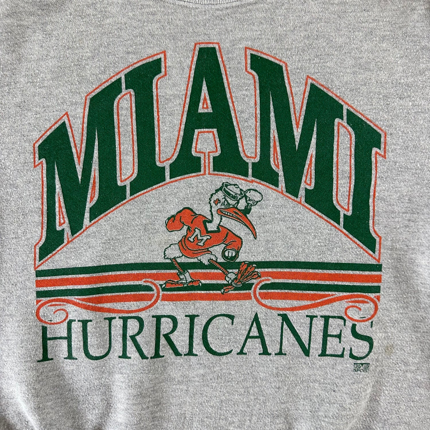 Vintage 1990s Miami Hurricanes Sweatshirt size Medium
