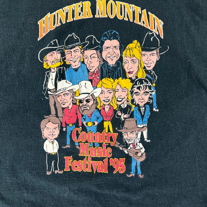 Vintage 1995 Hunter Mountain Country Music Festival T-shirt size XXL