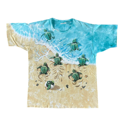 Vintage 1996 Liquid Blue Sea Turtle T-shirt size XL