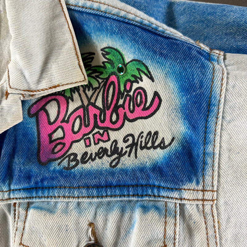 Vintage 1990s Barbie Denim Jacket size Medium