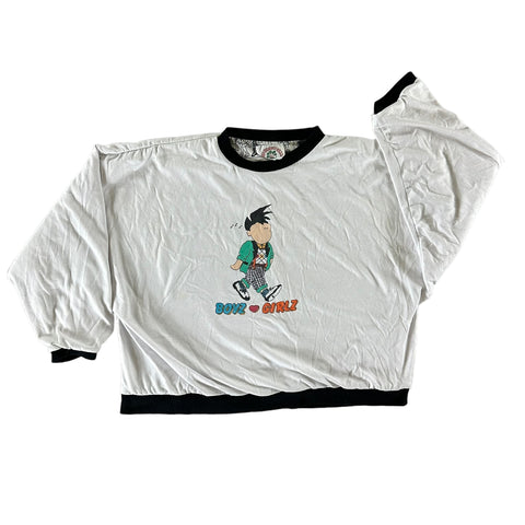 Vintage 1990s Camp Beverly Hills Reversible Sweatshirt size OSFA