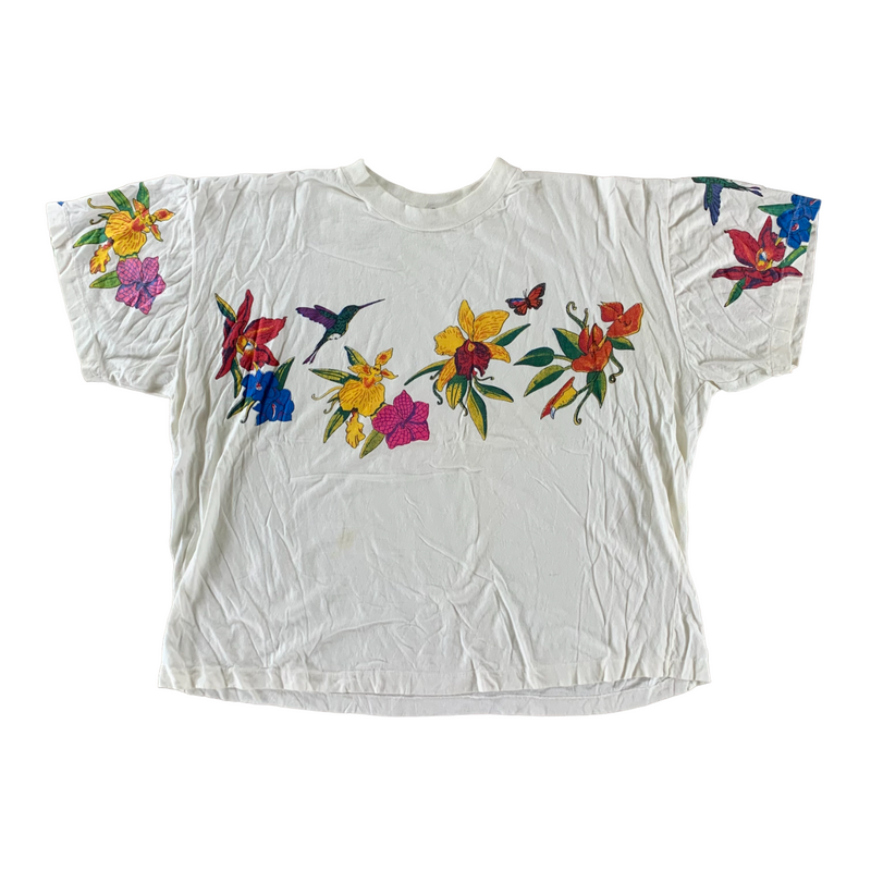 Vintage 1990s Flowers T-shirt size XL