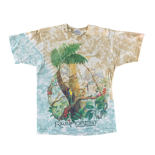 Vintage 1991 Liquid Blue Rainforest T-shirt size Large