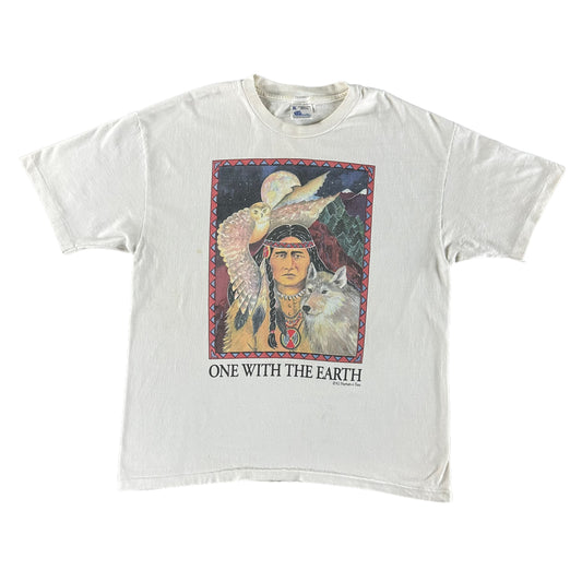 Vintage 1992 One with Earth T-shirt size XL