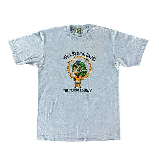 Vintage 1985 Aqua String Band T-shirt size Large