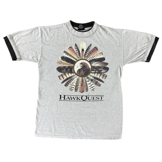 Vintage 1990s Hawk Quest T-shirt size Large