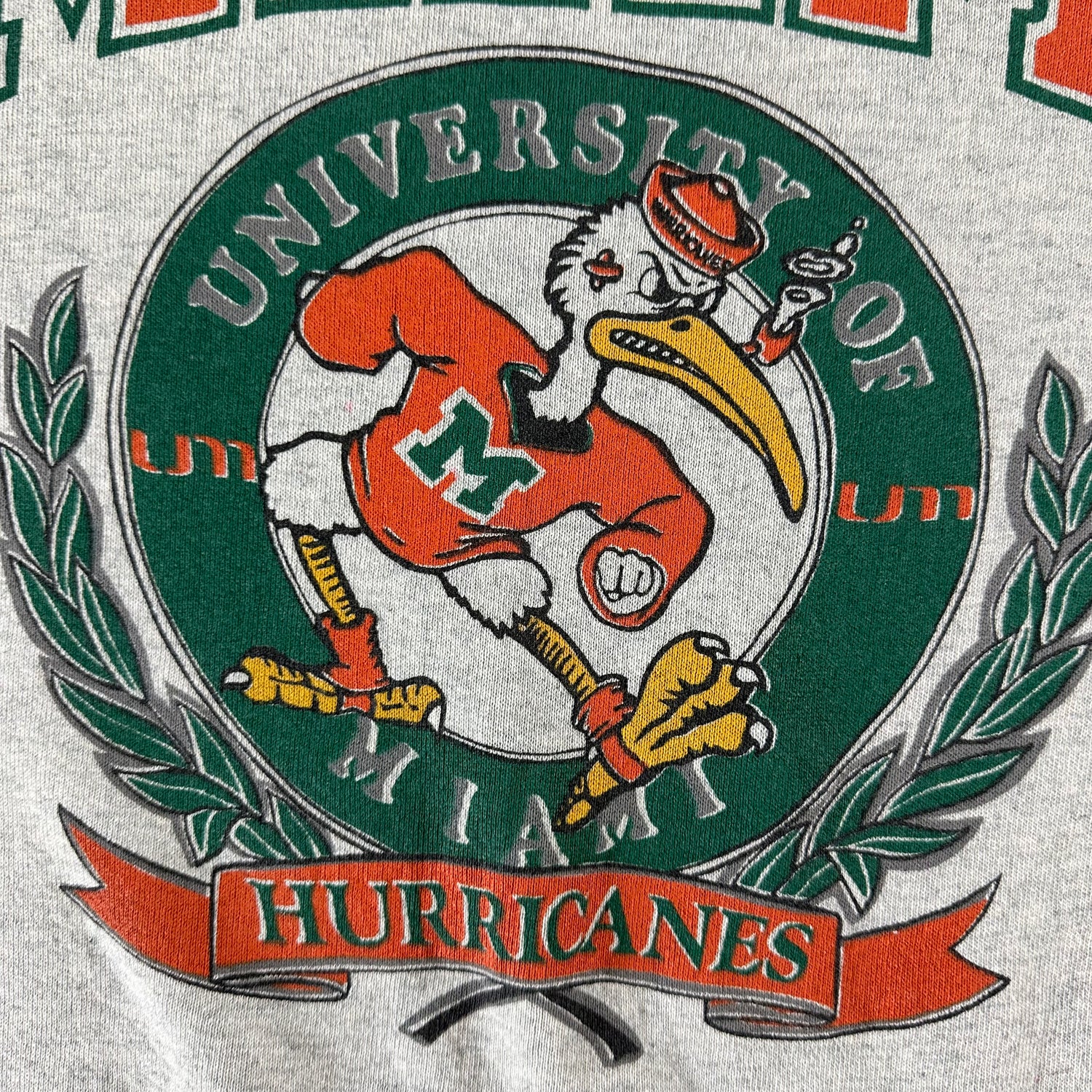 Vintage 1990s University of Miami Sweatshirt size Large