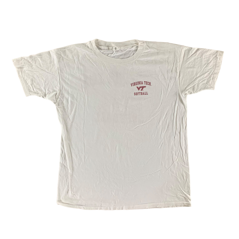Vintage 1990 Virginia Tech University Softball T-shirt size XL