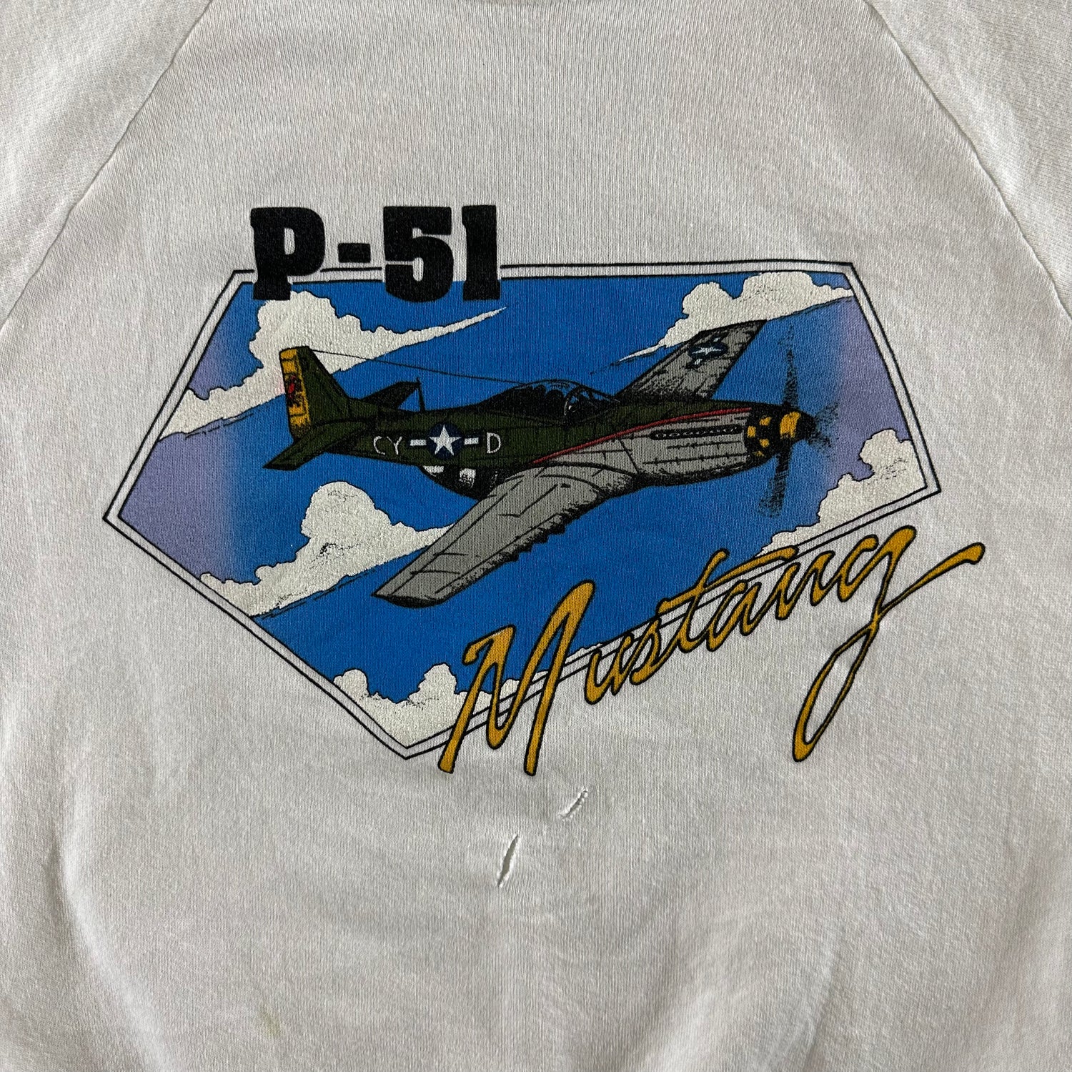 Vintage 1980s P-51 Mustang Sweatshirt size Large