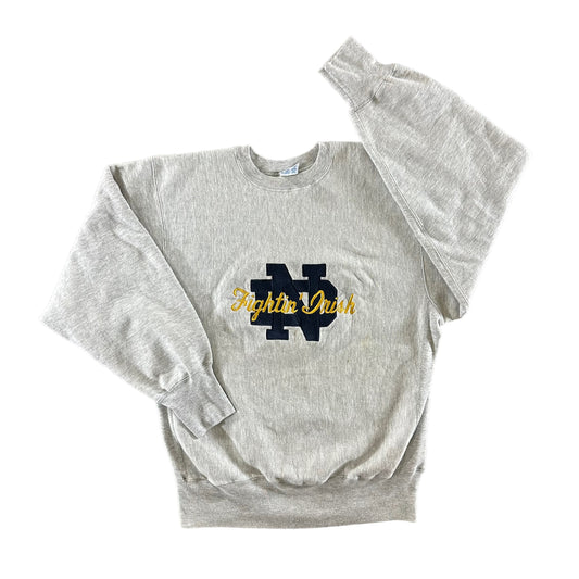 Vintage 1990s Notre Dame University Reverse Weave Sweatshirt size XL