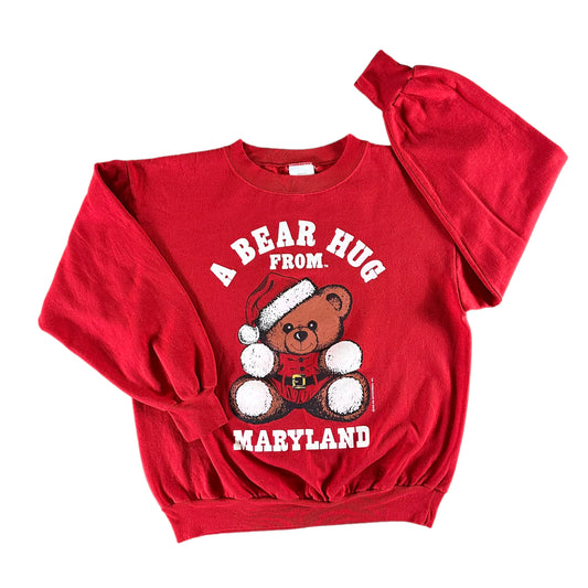 Vintage 1994 A Bear Hug from Maryland Sweatshirt size XL