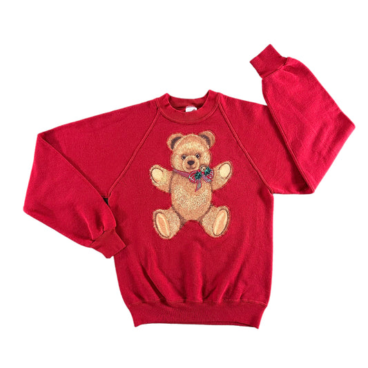 Vintage 1980s Holiday Bear Sweatshirt size Medium