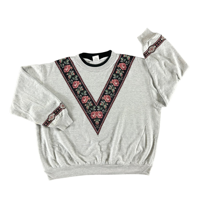 Vintage 1990s Rose Sweatshirt size 3XL