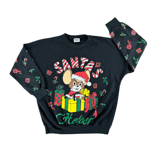 Vintage 1990s Santa's Helper Sweatshirt size OSFA