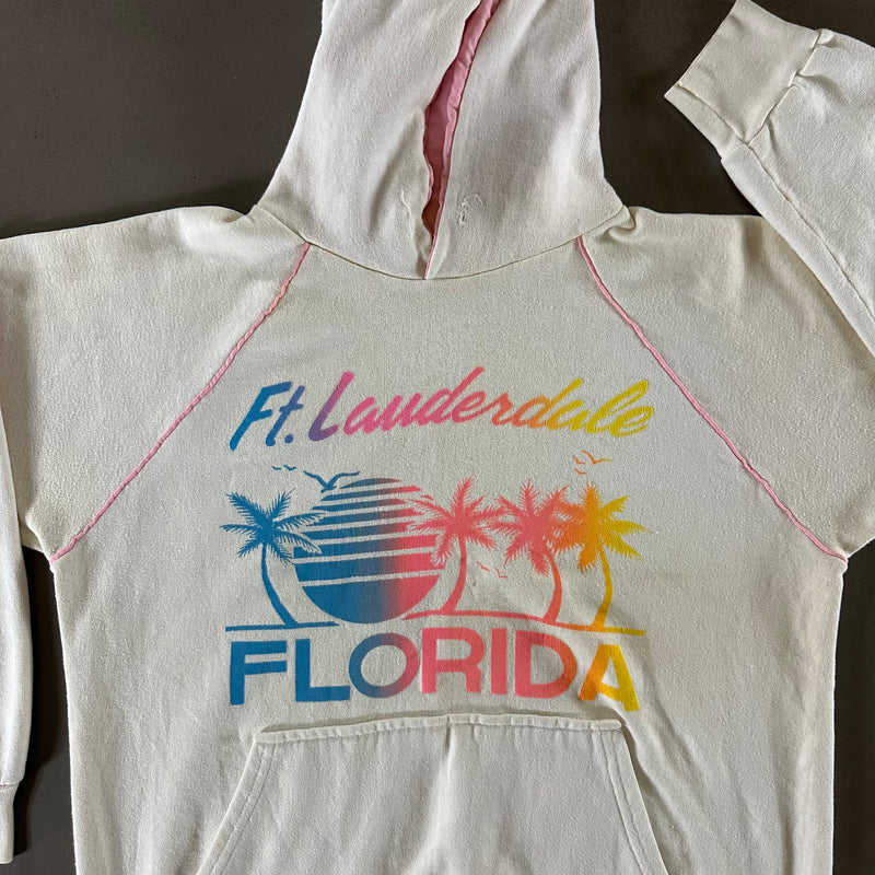 Vintage 1980s Florida Hooded Sweatshirt size Medium