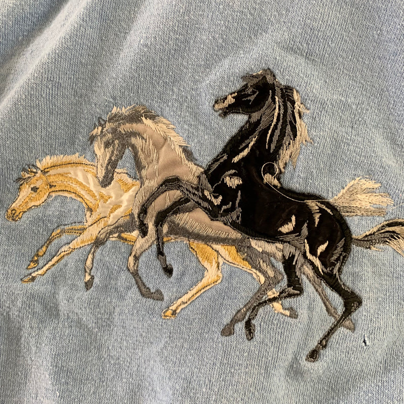 Vintage Early 1980s Horse Sweatshirt size Small