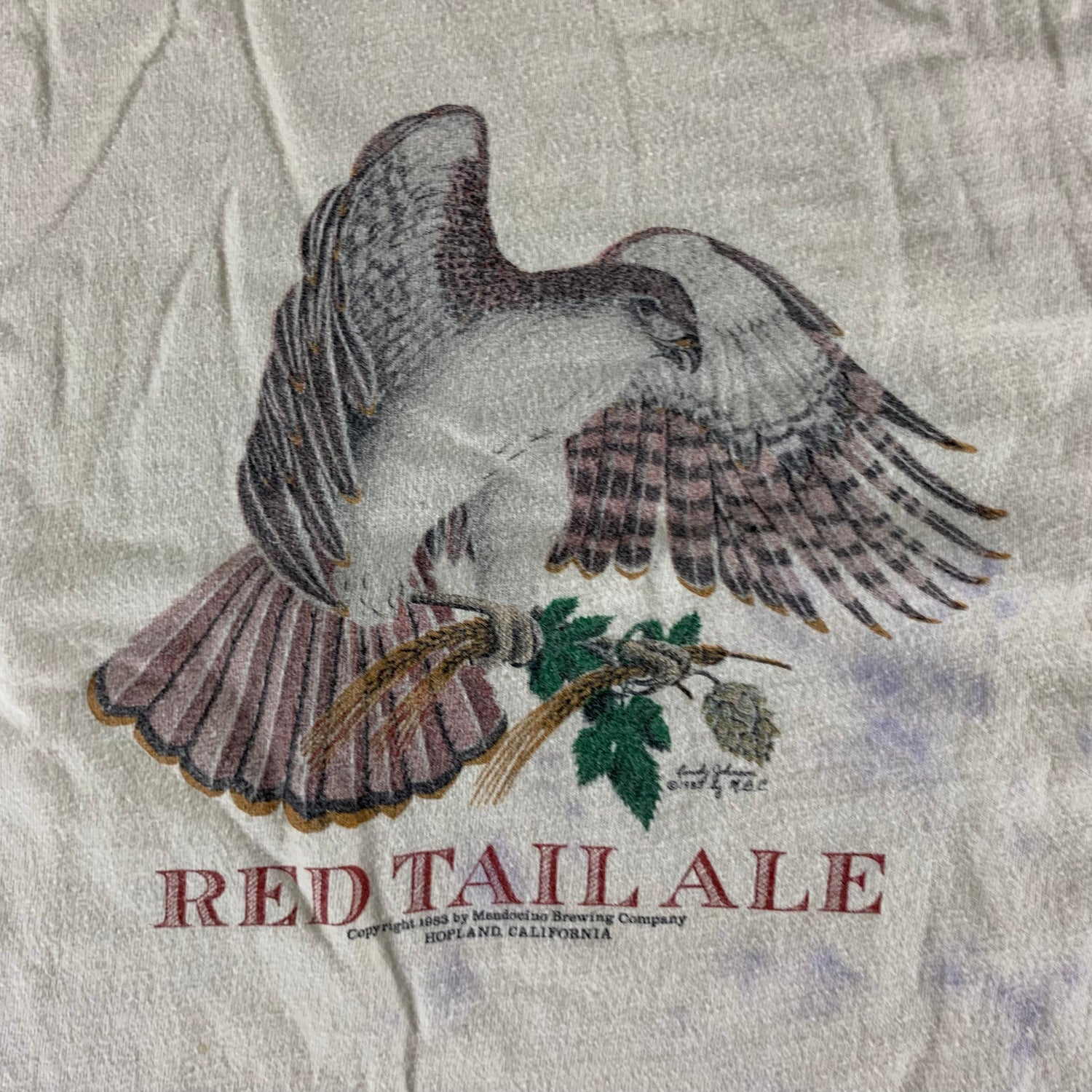 Vintage 1980s Red Tail T-shirt size XL