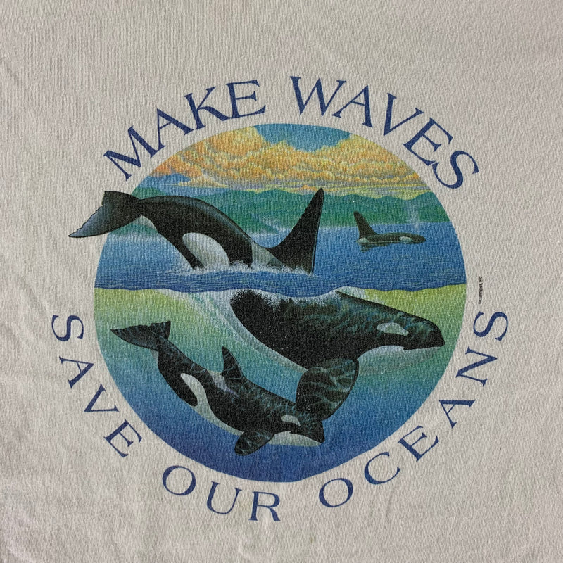 Vintage 1990s Save Our Oceans T-shirt size XL