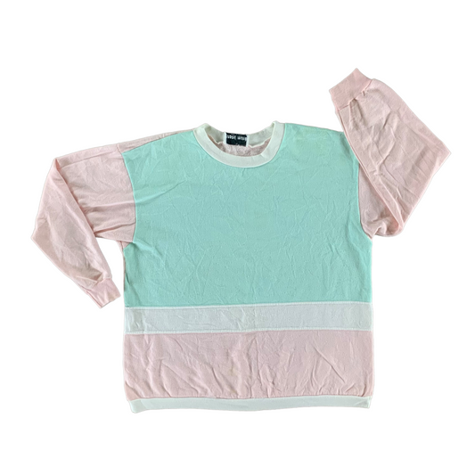 Vintage 1980s Color Block Sweatshirt size Medium