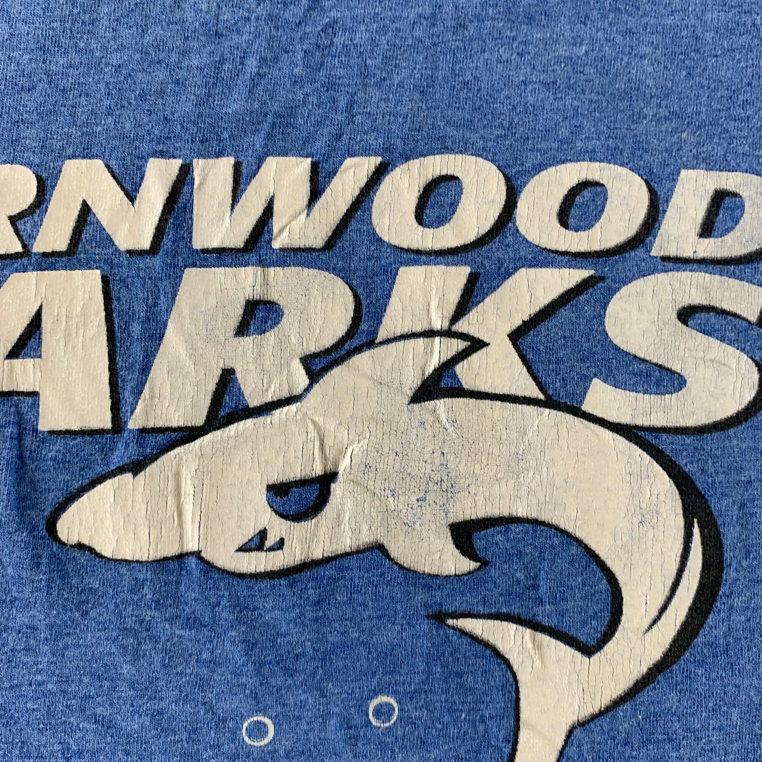 Vintage 1990s Thornwood Sharks T-shirt size Medium