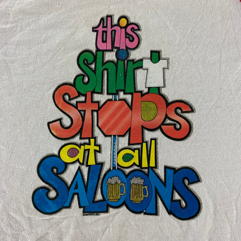 Vintage 1980s Saloon T-shirt size Large