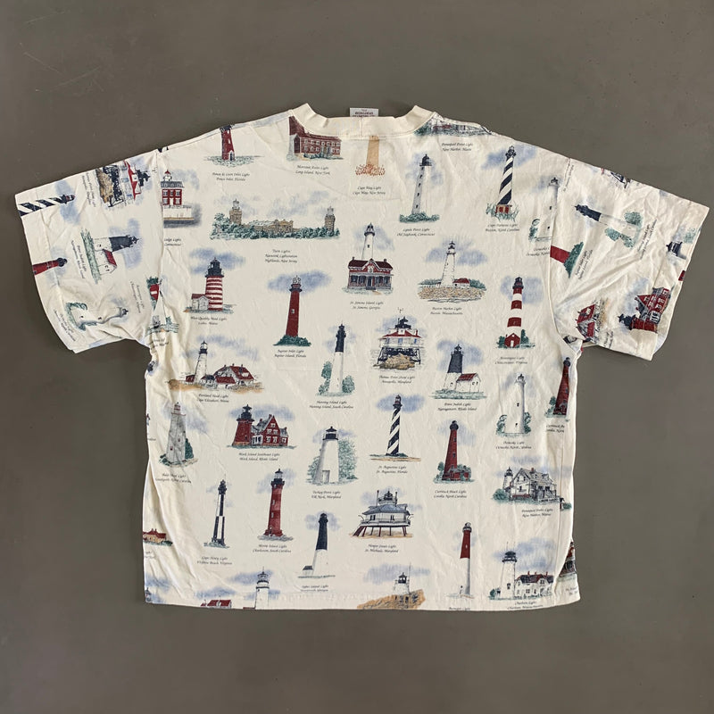 Vintage 1990s All Over Lighthouse T-shirt size XXL