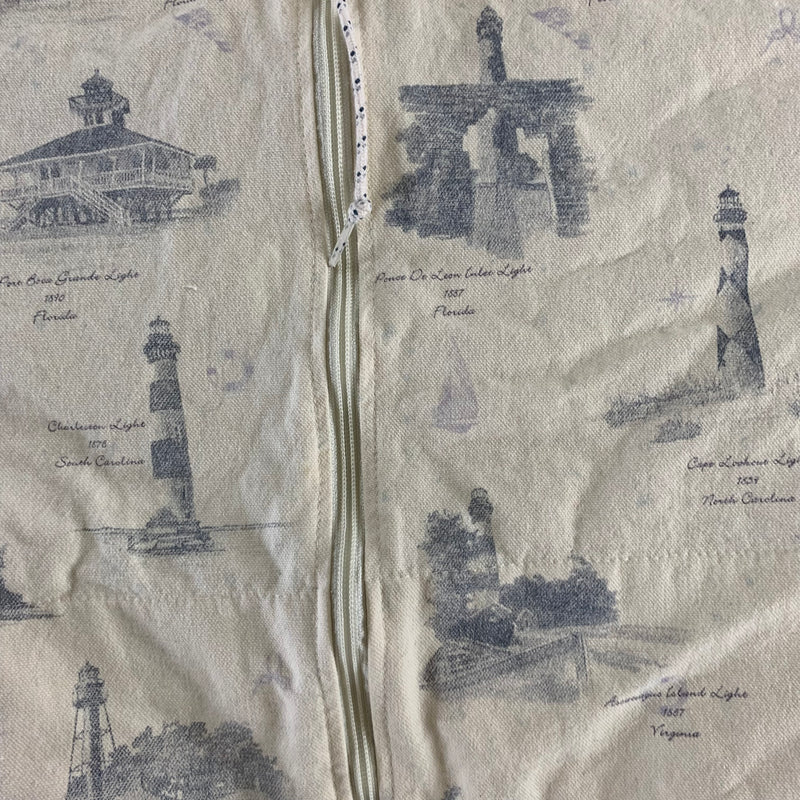 Vintage 1990s Lighthouse Zip Up Sweatshirt size Medium