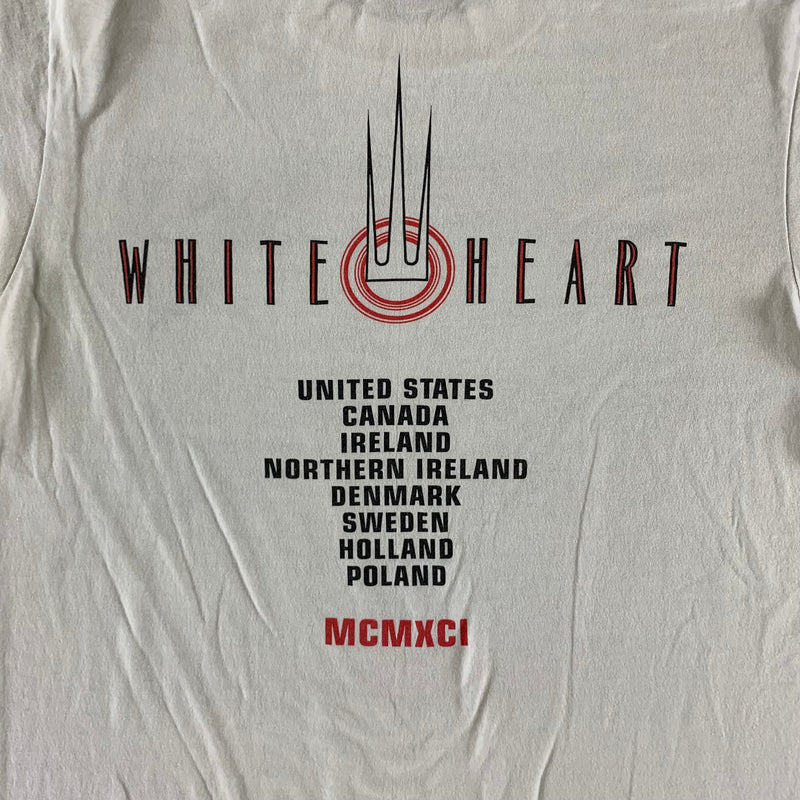 Vintage 1991 White Heart T-shirt size Large