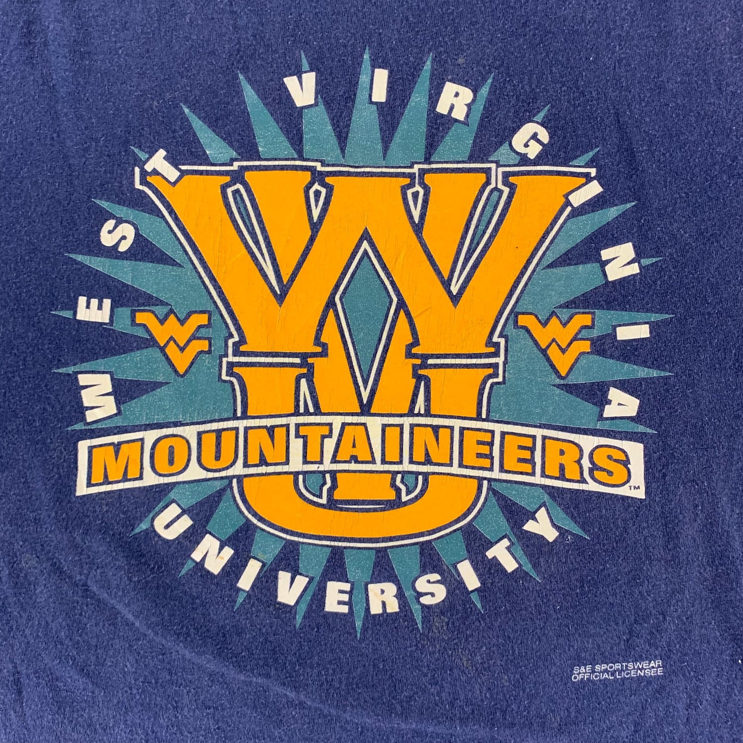 Vintage 1990s West Virgina University T-shirt size XL
